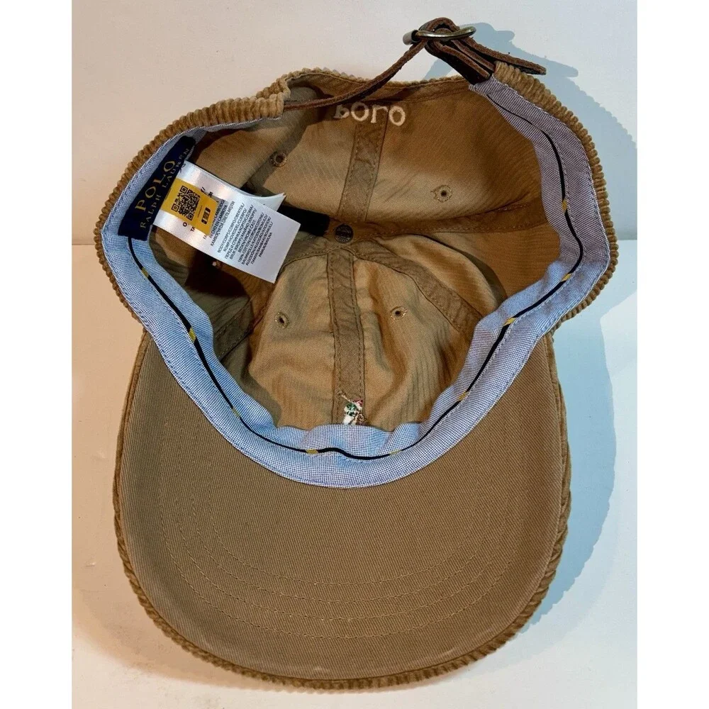 Polo Ralph Lauren Men’s Brown Baseball Cap Adjustable One Size Multicolor Pony